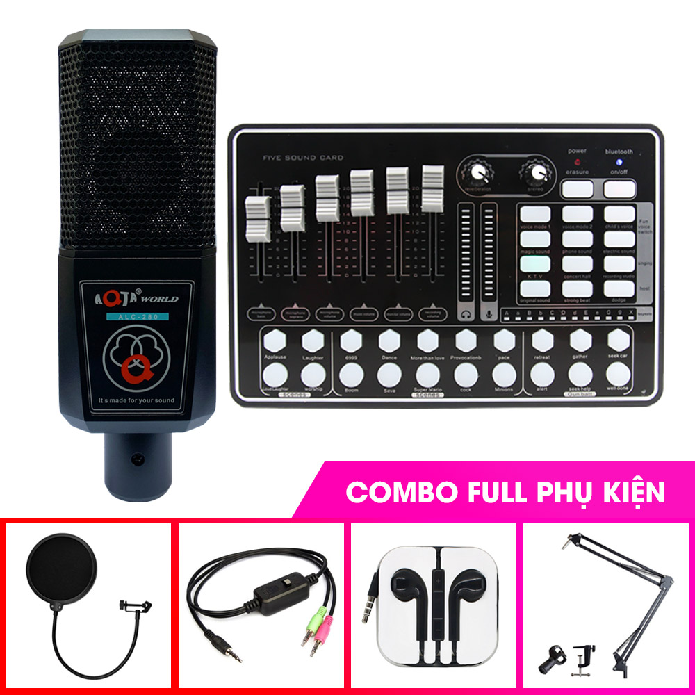 Combo Soundcard H9 và Micro AQTA ALC-280
